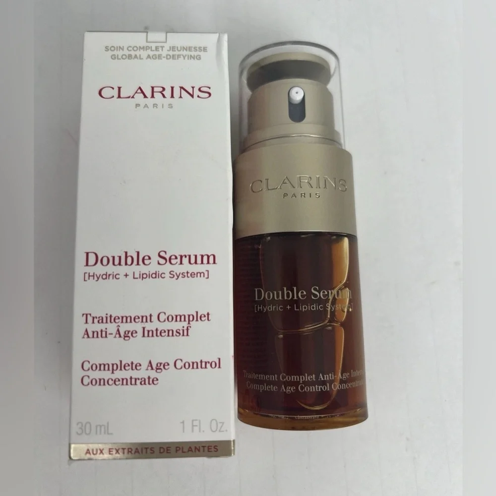 Clarins Double Serum Light Anti Aging Concentrate 1 Fl Oz- Hydric Lipidic System - Picture 5 of 6